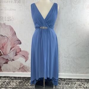 liza J periwinkle high-low dress size 14 like new